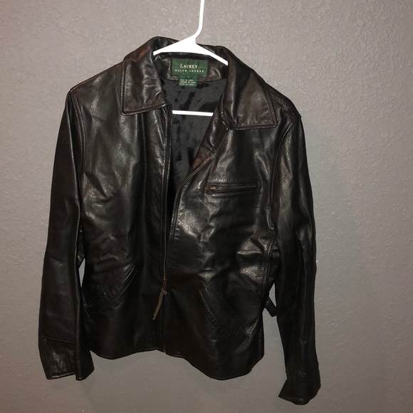 ralph lauren leather jacket sale